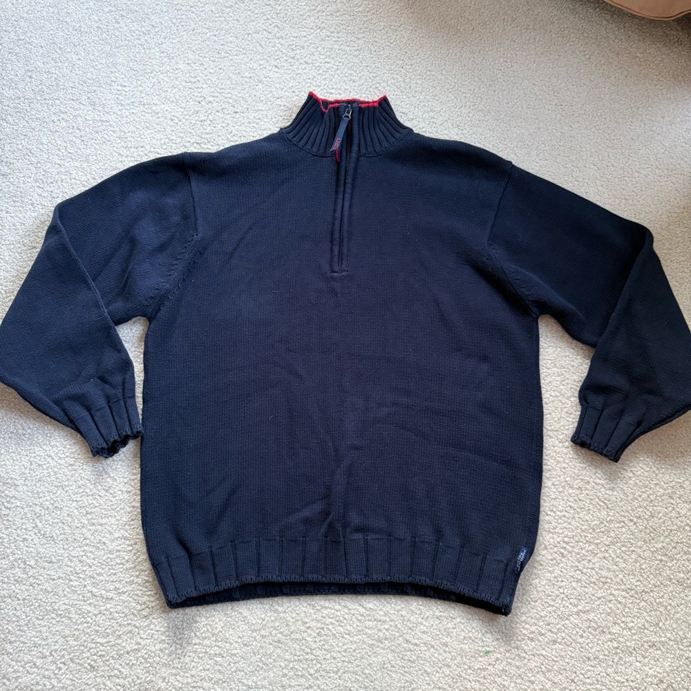 Chaps Ralph Lauren cotton knit quarter zip